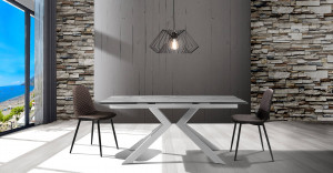 MASA EXTENSIBILA DIN CERAMICA 160/240CM, TIPS EVOLUTION, COD 3292, STIL MODERN, REALIZATA DIN METAL SI CERAMICA - Img 4