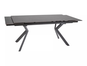 MASA EXTENSIBILA DINNG, 160/240 CM, NEGRU MAT, DIN CERAMICA SI METAL, STIL MODERN - Img 3