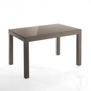 MASA EXTENSIBILA ELEGANTA 120/350CM, LONG, COD 3345, STIL MODERN, REALIZATA DIN METAL SI STICLA/MDF