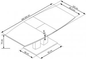 MASA EXTENSIBILA LIVING LORENZO ALBA PRESTIGE LINE DESIGN MODERN HALMAR - Img 4