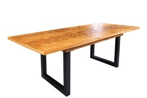 MASA EXTENSIBILA, MOSAIK 120- 160CM, FURNIR LEMN DE PIN RECICLAT SI METAL, ASPECT MARO NATUR, ARTIM GROUP SELECTION - Img 5