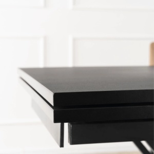 MASA EXTENSIBILA REX 160/220CM, REALIZATA DIN METAL SI BLAT DIN MDF, CULOARE NEAGRA, ARTIM MEBLE - Img 5