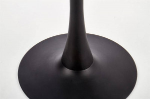 MASA LIVING AMBROSIO, CU EFECT DE MARMURA ALB/NEGRU, 90 CM, BLAT DIN STICLA SI PICIOR DIN METAL, STIL MODERN - Img 7