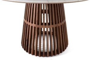 MASA LIVING ROTUNDA 120CM, LEMN DE MANGO SI BLAT DIN MARMURA, GINER Y COLOMER - Img 2