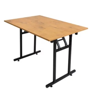MASA PENTRU CATERING/CONFERINTE 120X80 CM, STEJAR LANCELOT/NEGRU, DIN PAL LAMINAT SI OTEL, ARTIM GROUP SELECTION - Img 7