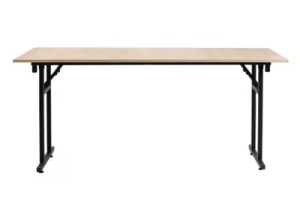 MASA PENTRU CATERING/CONFERINTE 180X80 CM, STEJAR SONOMA/NEGRU, DIN PAL LAMINAT SI OTEL, ARTIM GROUP SELECTION - Img 2