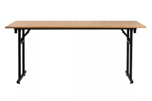 MASA PENTRU CATERING/CONFERINTE 180X90 CM, STEJAR LANCELOT/NEGRU, DIN PAL LAMINAT SI OTEL, ARTIM GROUP SELECTION - Img 4
