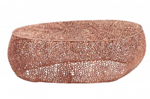 MASUTA DE CAFEA 122CM, LEAF , DIN METAL DE CULOAREA CUPRULUI, COD 41435 - Img 2