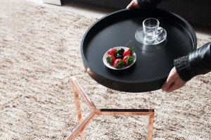 MASUTA DE CAFEA 40CM, CUPRU/NEGRU, MODUL, COD 36716, DESIGN MODERN - Img 4
