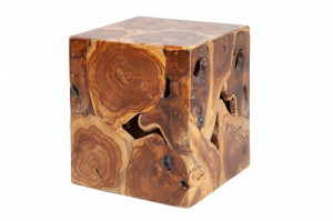 MASUTA DE CAFEA 40CM, TEAK COD 39226, LEMN MASIV REALIZAT MANUAL - Img 6