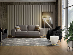 MASUTA DE CAFEA 47CM, CANDY 745420, DIN STICLA SI METAL, STIL MODERN SCHULLER - Img 2