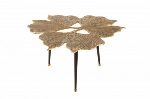 MASUTA DE CAFEA 75CM, GINGKO, DIN METAL NEGRU/AURIU, COD 41791 - Img 4