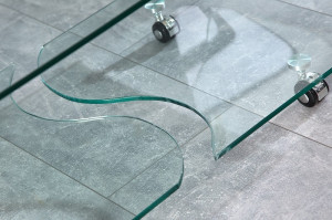 MASUTA DE CAFEA 90CM, GHOST, DIN STICLA, DESIGN MODERN - Img 5
