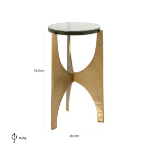 MASUTA DE CAFEA AVERY GOLD 33Ø, 825259, CONFECTIONATA DIN ALUMINIU SI STICLA, STIL MODERN - Img 3