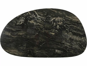 MASUTA DE CAFEA BELLO A, 120CM, NEGRU LUCIOS/CUPRU, BLAT DIN STICLA, CERAMICA SI METAL, STIL MODERN - Img 2