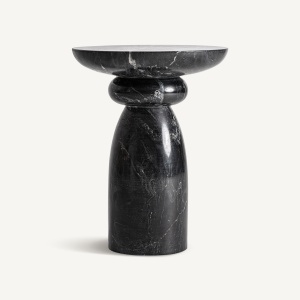 MASUTA DE CAFEA BLEASBY 35CM, DIN MARMURA DE CULOARE NEAGRA, DESIGN CONTEMPORAN, VICAL HOME