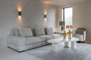 MASUTA DE CAFEA BLOOMSTONE, 160 CM, ALBA, DIN MDF SI ECO PLASTER, RICHMOND INTERIORS - Img 4