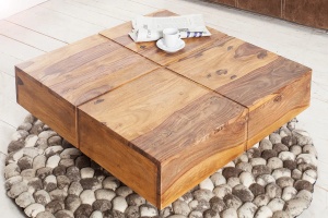 MASUTA DE CAFEA, BOLT, 70CM, DIN LEMN DE SHEESHAM, MARO, ARTIM GROUP SELECTION - Img 3