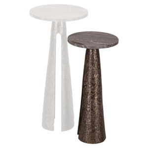 MASUTA DE CAFEA ELDORA, 214499, BRONZ, CONFECTIONATA DIN ALUMINIU SI TRAVERTIN, STIL RUSTIC - Img 5