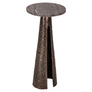 MASUTA DE CAFEA ELDORA, 214500, BRONZ, CONFECTIONATA DIN ALUMINIU SI TRAVERTIN, STIL RUSTIC