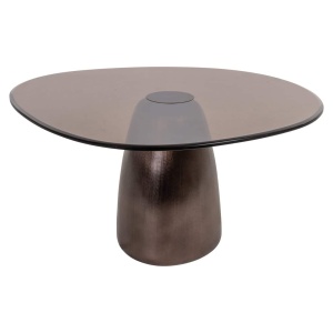MASUTA DE CAFEA HAYDEN, 214052, CONFECTIONATA DIN ALUMINIU SI STICLA SECURIZATA, BRONZ, STIL MODERN