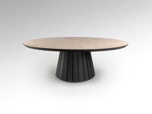 MASUTA DE CAFEA KORIA 130CM, REALIZATA DIN MDF, FINISAJ TRAVERTIN, STIL MODERN - Img 4