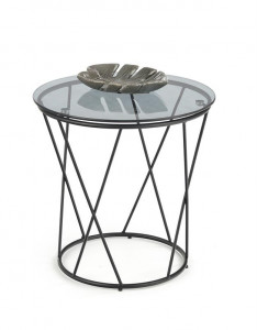 MASUTA DE CAFEA MANILA NEGRU/TRANSPARENT STIL VINTAGE HALMAR