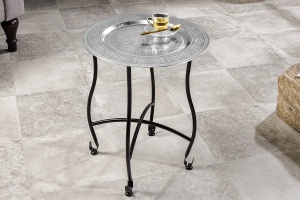 MASUTA DE CAFEA, MARRAKESCH 50CM, DIN METAL, ARGINTIU/NEGRU, ARTIM GROUP SELECTION