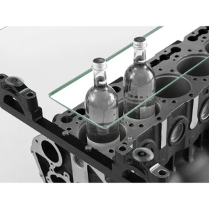 MASUTA DE CAFEA MOTOR 140CM, DIN METAL SI STICLA, ARTIM SELECTION - Img 5