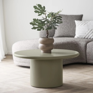 MASUTA DE CAFEA NAGANO 80CM, DIN MDF, CULOARE VERDE, HOUSE NORDIC - Img 2