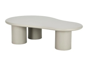 MASUTA DE CAFEA ORGANIC 130CM, REALIZATA DIN MDF, CULOARE BEJ/GRI, INVICTA INTERIOR