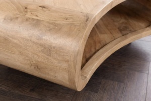MASUTA DE CAFEA ORGANIC LIVING 70CM, REALIZATA DIN LEMN DE MANGO, CULOARE NATUR, INVICTA INTERIOR - Img 4