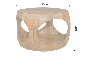 MASUTA DE CAFEA ORGANIC LOOP 60CM, REALIZATA DIN LEMN DE TRANDAFIR, DE CULOARE MARO, ARTIM GROUP SELECTION - Img 3