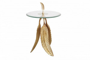 MASUTA DEOSEBITA, FAETHER 65CM, COD 42720, DIN METAL SI STICLA, STIL MODERN - Img 3