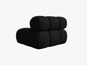 MODUL CANAPEA BELLIS, NEGRU, CU TAPITERIE DIN TEXTIL 3D SONIC, MICADONI - Img 4