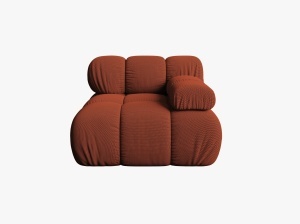 MODUL CANAPEA BELLIS, PE DREAPTA, CARAMIZIU, CU TAPITERIE DIN TEXTIL 3D SONIC, MICADONI