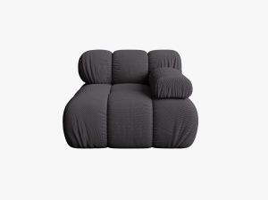 MODUL CANAPEA BELLIS, PE DREAPTA, ESPRESSO, CU TAPITERIE DIN TEXTIL 3 D SONIC, MICADONI