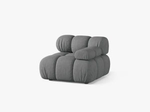 MODUL CANAPEA BELLIS, PE DREAPTA, GRI, CU TAPITERIE DIN TEXTIL STRUCTURAT LIBERTY, MICADONI - Img 2