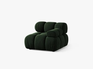 MODUL CANAPEA BELLIS, PE DREAPTA, VERDE SMARALD, CU TAPITERIE DIN CATIFEA VENUS, MICADONI - Img 2