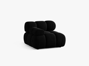 MODUL CANAPEA BELLIS, PE STANGA, NEGRU, CU TAPITERIE DIN CATIFEA VENUS, MICADONI - Img 2