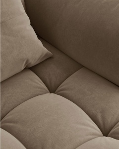 MODUL CANAPEA BLOOM, MARO DESCHIS, 105X97 CM, CU TAPITERIE DIN TEXTIL CATIFEA CASINO, MICADONI - Img 5