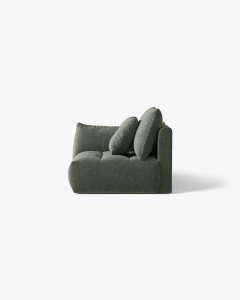 MODUL CANAPEA BLOOM, PE STANGA, VERDE MUSCHI, 116X97 CM, CU TAPITERIE DIN TEXTIL STRUCTURAT WIND, MICADONI - Img 3