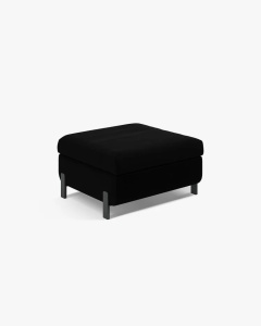 MODUL CANAPEA/COLTAR EXTENSIBIL GLORIA, NEGRU, 76X92 CM, TAPITAT CU TAPITERIE DIN TEXTIL CATIFEA SALVADOR, MICADONI