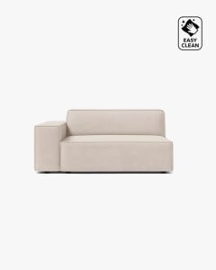 MODUL CANAPEA/COLTAR JODIE, 122X99 CM, BEJ DESCHIS, PE STANGA, TAPITAT CU TAPITERIE DIN TEXTIL CATIFEA VENUS, MICADONI - Img 1