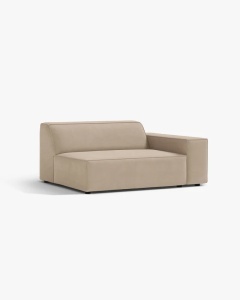 MODUL CANAPEA/COLTAR JODIE, 122X99 CM, BEJ, PE DREAPTA, TAPITAT CU TAPITERIE DIN TEXTIL CATIFEA VENUS, MICADONI - Img 2