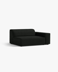 MODUL CANAPEA/COLTAR JODIE, 122X99 CM, NEGRU, PE DREAPTA, TAPITAT CU TAPITERIE DIN TEXTIL STRUCTURAT LIBERTY, MICADONI - Img 2