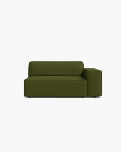 MODUL CANAPEA/COLTAR JODIE, 122X99 CM, VERDE MASLINIU INCHIS, PE DREAPTA, TAPITAT CU TAPITERIE DIN TEXTIL STRUCTURAT LIBERTY, MICADONI - Img 1