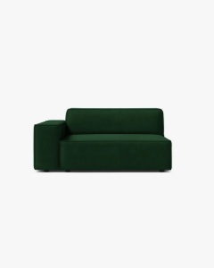 MODUL CANAPEA/COLTAR JODIE, 122X99 CM, VERDE SMARALD, PE STANGA, TAPITAT CU TAPITERIE DIN TEXTIL CATIFEA BLUVEL, MICADONI