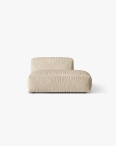 MODUL CANAPEA/COLTAR MARTINA, 133X106 CM, PE DREAPTA, BEJ DESCHIS, TAPITAT CU TAPITERIE DIN TEXTIL CATIFEA VOGUE, MICADONI