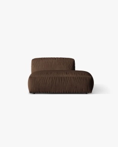 MODUL CANAPEA/COLTAR MARTINA, 133X106 CM, PE DREAPTA, CIOCOLATIU, TAPITAT CU TAPITERIE DIN TEXTIL CATIFEA VOGUE, MICADONI